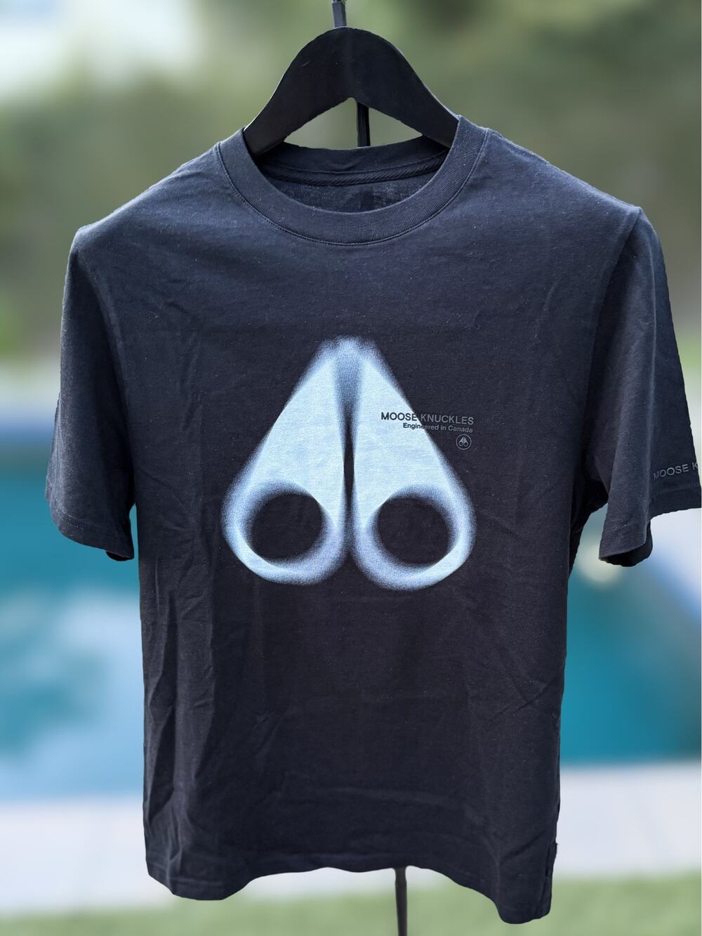 Moose Knuckles Black MOOSE Graphic Tee Size Small